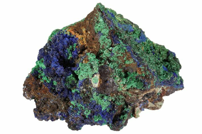 Sparkling Azurite and Malachite Crystal Cluster - Morocco #104372
